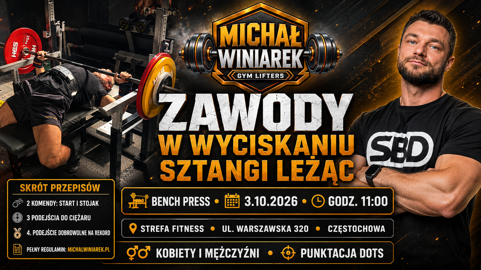 Okładka: Zawody w Wyciskaniu Leżąc Częstochowa 2026 | Bench Press