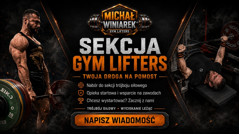 Okładka: Michał Winiarek – trener trójboju i ekspert od siły | Nabór do GYM LIFTERS
