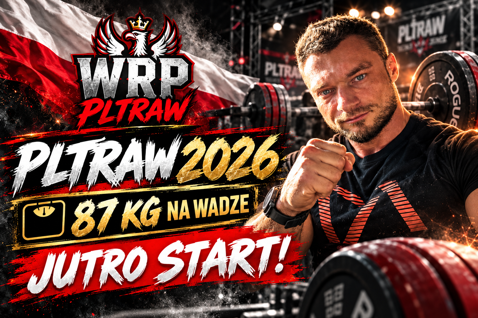Okładka: PLTRAW 2026 – 87 kg na wadze. Jutro start w kategorii do 90 kg!